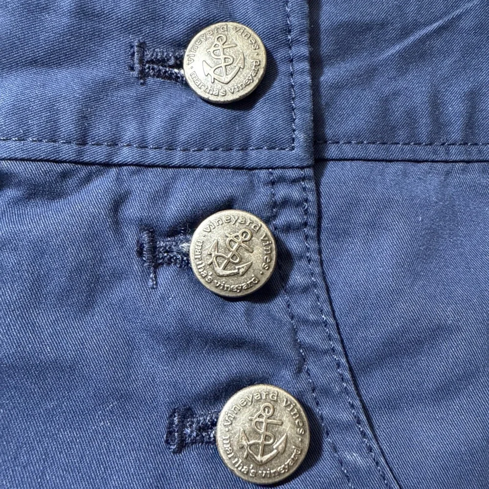 Vineyard Vines Sailor Shorts Women Navy Blue Anchor Button Nautical Size 2 - Picture 3 of 10